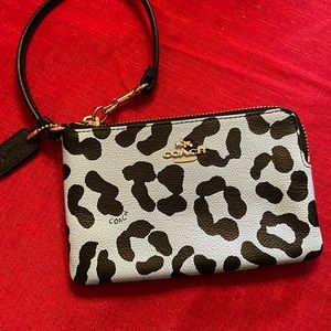 Coach, Animal Print, Baby blue and black color